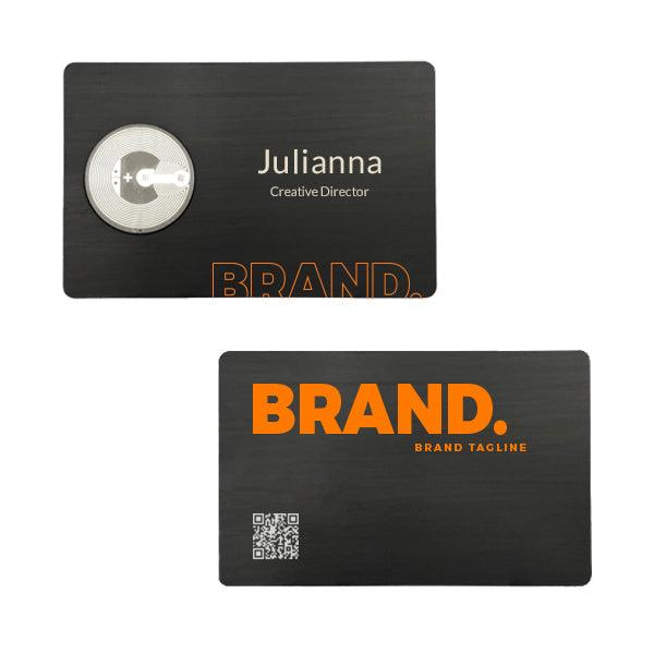 PERSONALIZED PREMIUM NFC METAL BUSINESS CARD - CUSTOM DESIGN 6 - GiftStoria.com