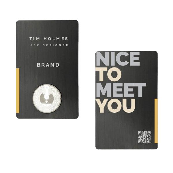 PERSONALIZED PREMIUM NFC METAL BUSINESS CARD - CUSTOM DESIGN 4 - GiftStoria.com