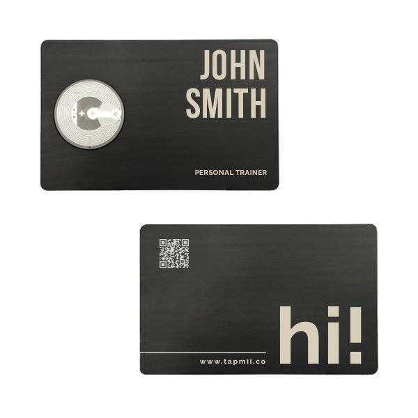 PERSONALIZED PREMIUM NFC METAL BUSINESS CARD - CUSTOM DESIGN 5 - GiftStoria.com