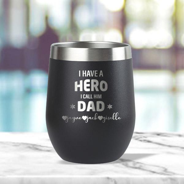 GIFTSTORIA.COM - "MY HERO DAD" SS TUMBLER (12 OZ)