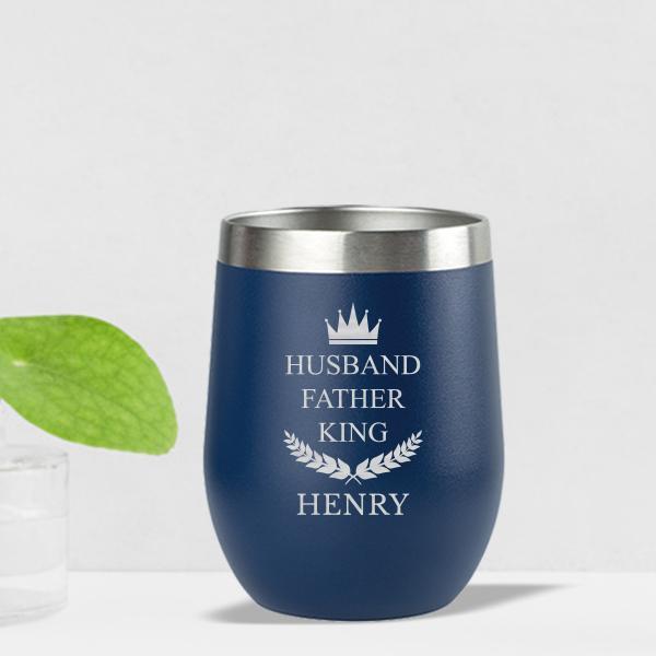 "HUSBAND FATHER KING" SS TUMBLER (12 OZ) - GiftStoria.com