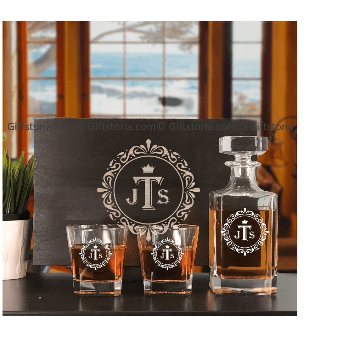 PERSONALIZED DECANTER SET ( DESIGN 5).