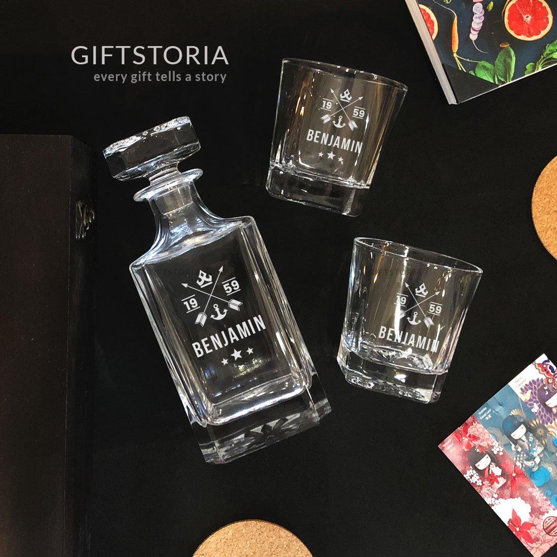 PERSONALIZED DECANTER SET ( DESIGN 15 ) - GiftStoria.com