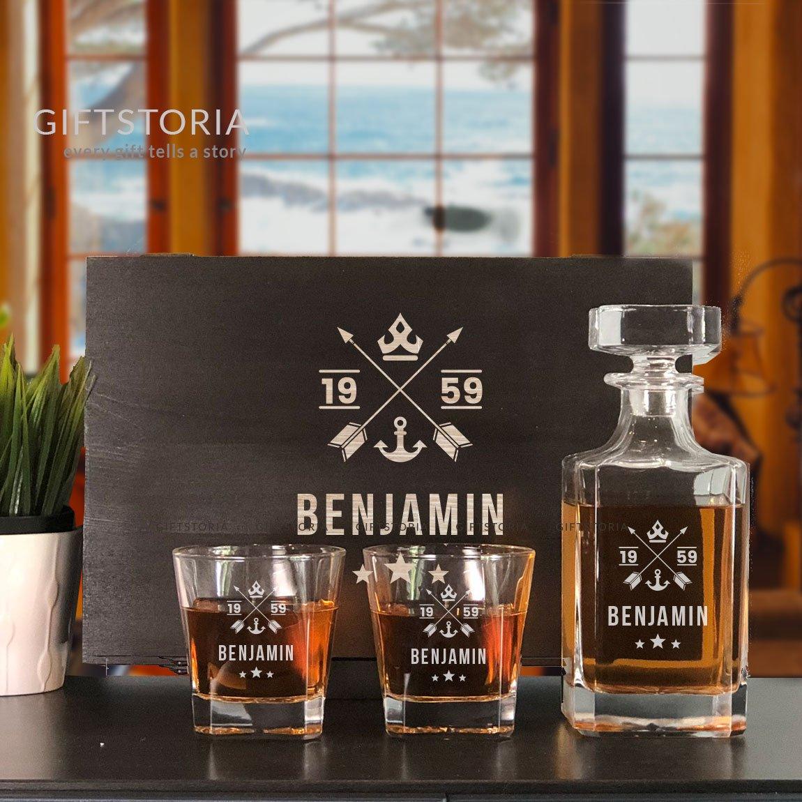 PERSONALIZED DECANTER SET ( DESIGN 15 ) - GiftStoria.com