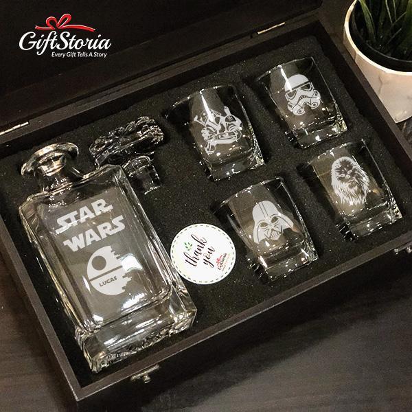 PERSONALIZED "THE GALAXY" DECANTER SET.