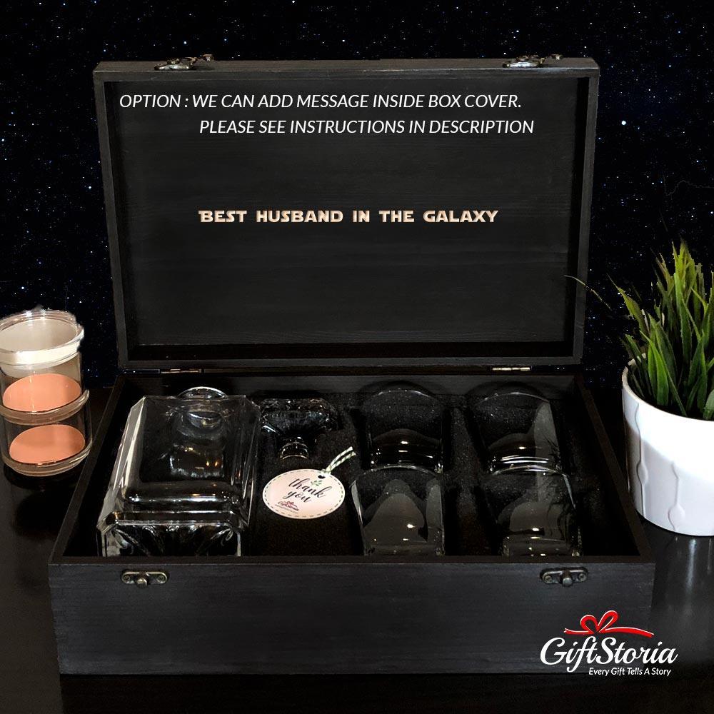 PERSONALIZED "THE GALAXY" DECANTER SET.
